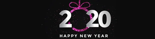 2020 Happy New Year Background (Pink). Holiday Of 2020 Year, Pan — Stock Photo, Image