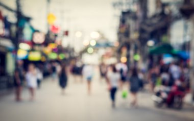 Bokeh, kalabalık insan La Road Bang insanlarda