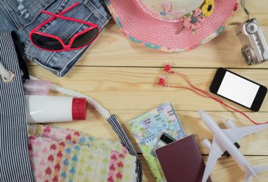 Seyahat kavramı ile kadın Aksesuar 