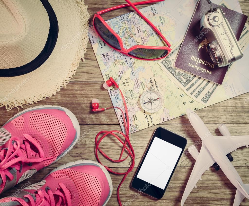 Travel concept with accessory Stock Photo by ©surasaki 128195364