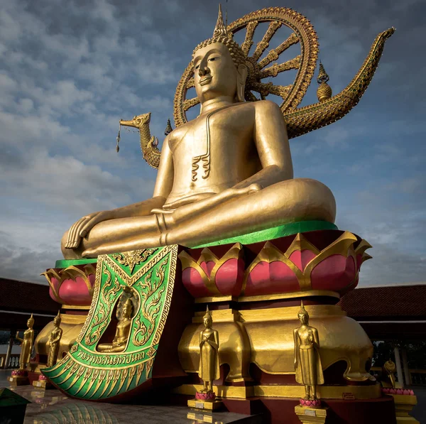 Iso Buddha patsas Wat Phra Yai, Koh Samui, Thaimaa — kuvapankkivalokuva