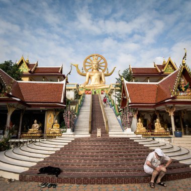 Koh Samui, Tayland - Aralık 24: Wat Phra Yai Koh, Big Buddha