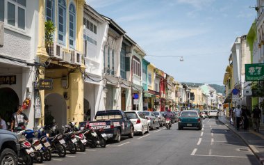 Phuket, Tayland - 29 Temmuz 2017: Chino-Portekizce stil tanıklarımız.