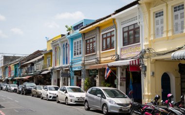 Phuket, Tayland - 29 Temmuz 2017: Chino-Portekizce stil tanıklarımız.