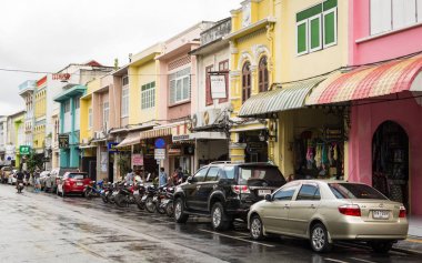 Phuket, Tayland - 30 Temmuz 2017: Chino-Portekizce stil tanıklarımız.