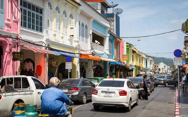 Phuket, Tayland - 29 Temmuz 2017: Chino-Portekizce stil tanıklarımız.