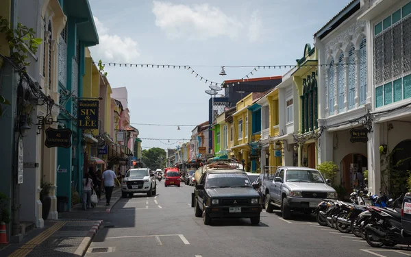 Phuket, Tayland - 29 Temmuz 2017: Chino-Portekizce stil tanıklarımız.