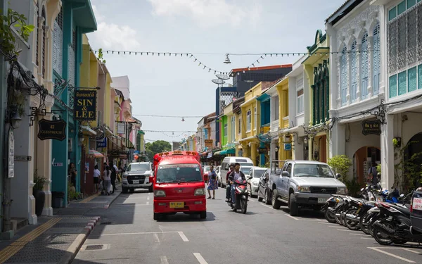 Phuket, Tayland - 29 Temmuz 2017: Chino-Portekizce stil tanıklarımız.