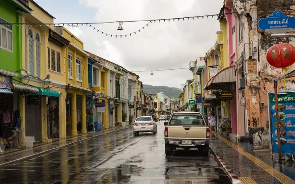 Phuket, Tayland - 30 Temmuz 2017: Chino-Portekizce stil tanıklarımız.
