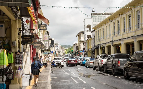 Phuket, Tayland - 30 Temmuz 2017: Chino-Portekizce stil tanıklarımız.