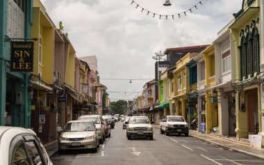 Phuket, Tayland - 30 Temmuz 2017: Chino-Portekizce stil tanıklarımız.
