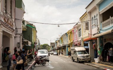 Phuket, Tayland - 30 Temmuz 2017: Chino-Portekizce stil tanıklarımız.