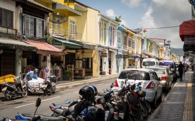 Phuket, Tayland - 30 Temmuz 2017: Chino-Portekizce stil tanıklarımız.