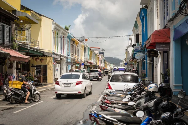 Phuket, Tayland - 30 Temmuz 2017: Chino-Portekizce stil tanıklarımız.