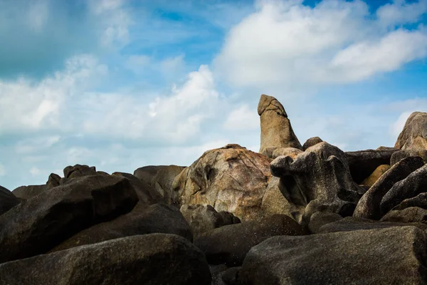 Hin Ta (Grandfather Rock) ponto de vista em koh samui, Tailândia . — Fotografia de Stock