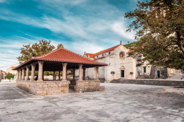 Köyde Blato Korcula, Hırvatistan, Mediterranean, Avrupa yerel kilise