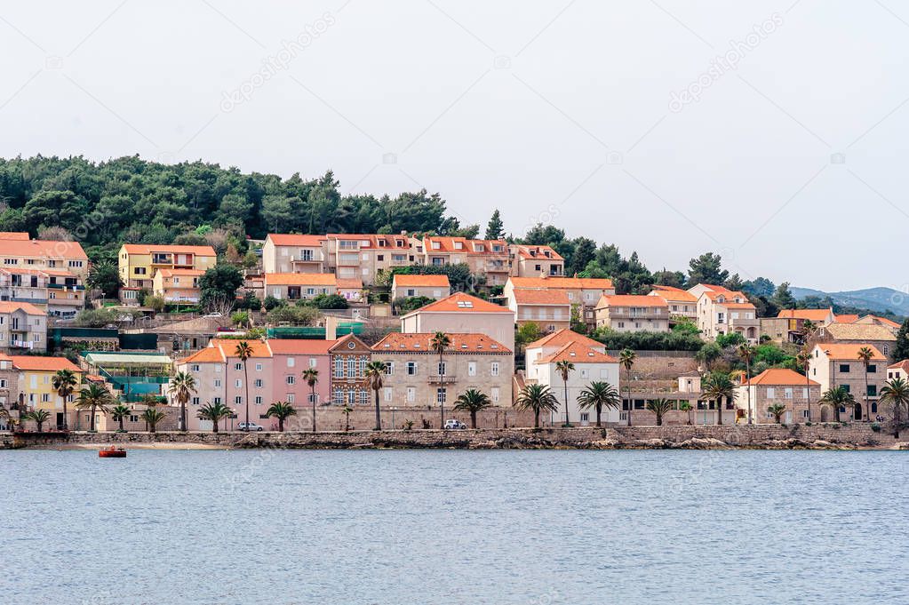 Parts of the old town of Korcula on the island of Korcula, Croatia