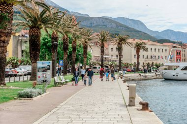 Makarska, ünlü bir turizm Dalmaçya, Hırvatistan önünden