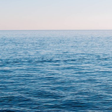 Okyanus deniz ufku gökyüzü duvar kağıdı. Deniz manzarası. Kupari, Dubrovnik, Hırvatistan