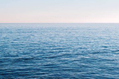 Okyanus deniz ufku gökyüzü duvar kağıdı. Deniz manzarası. Kupari, Dubrovnik, Hırvatistan