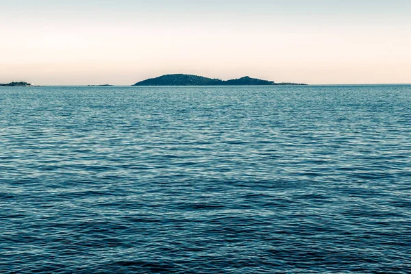 Oceano Orizzonte Mare Cielo Carta Parati Sfondo Paesaggio Marino Kupari — Foto Stock