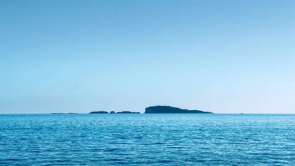 Oceano Mar Horizonte Céu Papel Parede Fundo Paisagem Mar Kupari — Fotografia de Stock