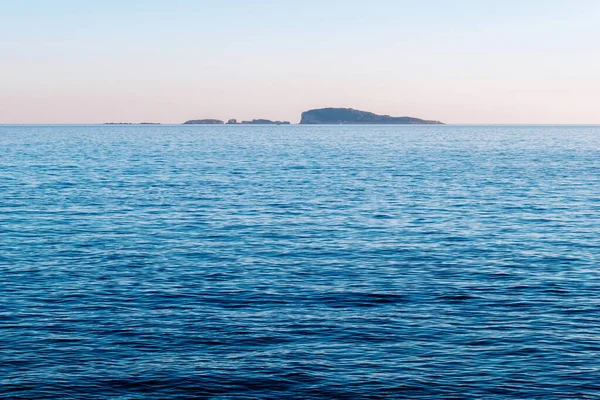Oceaan Zee Horizon Hemel Behang Zeelandschap Achtergrond Kupari Dubrovnik Kroatië — Stockfoto