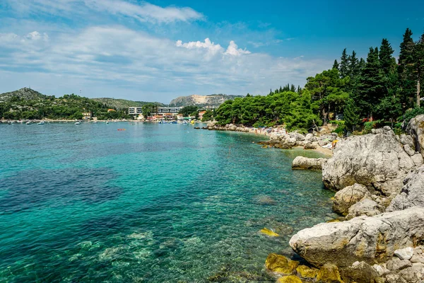 Mlini Croacia Agosto 2016 Mlini Complejo Situado Cerca Dubrovnik Donde — Foto de Stock