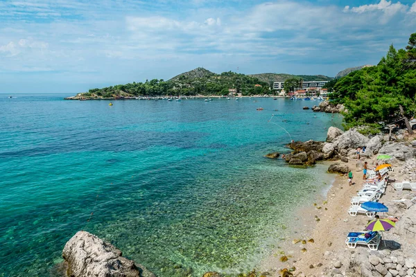 Mlini Croácia Agosto 2016 Mlini Resort Localizado Perto Dubrovnik Onde — Fotografia de Stock