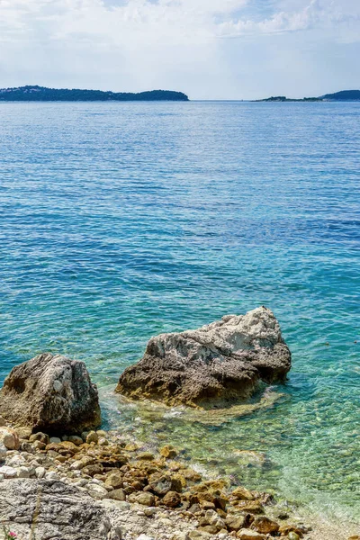 Bela Costa Marítima Perto Dubrovnik Dalmácia Croácia Zupa Dubrovacka Mlini — Fotografia de Stock