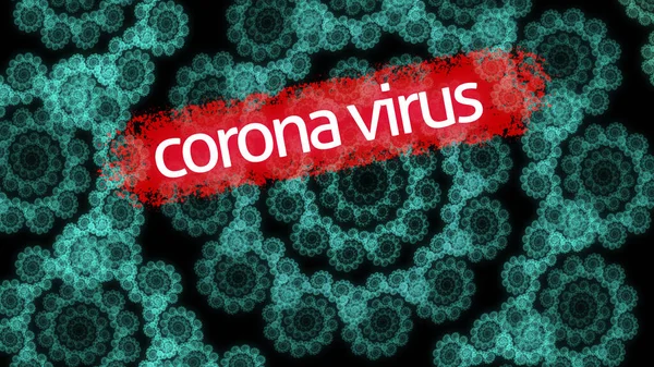 Épidémie Coronavirus Mots Covid Rester Maison Sur Illustration Fractale Qui — Photo