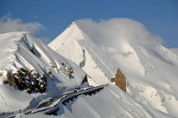 ความประท บใจในฤด หนาวจาก Grossglockner High Alpine Road Kaernten ออสเตร — ภาพถ่ายสต็อก