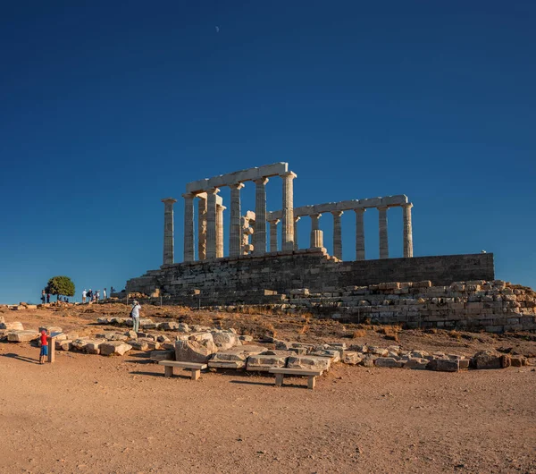 Poseidonův Chrám Cap Sounio Řecko — Stock fotografie