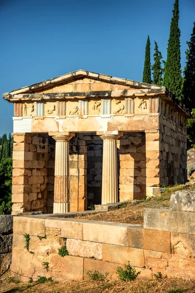 Treasury Athenians 6Th Century Delphi Greece — Stock Photo, Image