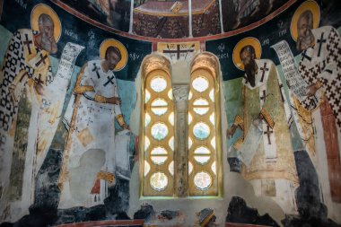 Atina, Yunanistan yakınlarındaki Imitos Dağı 'ndaki Kesariani manastırının izleri