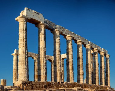 Yunanistan 'ın Cap Sounio kentindeki Poseidon Tapınağı
