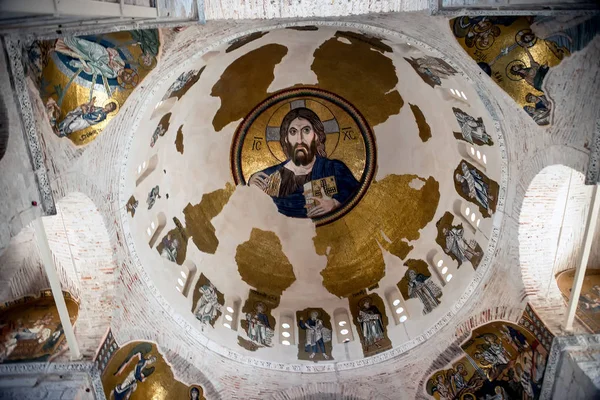 Amazing Paintings Mosaics Daphni Monastery Athens — 스톡 사진