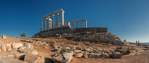 Yunanistan Cap Sounio Kentindeki Poseidon Tapınağı — Stok fotoğraf