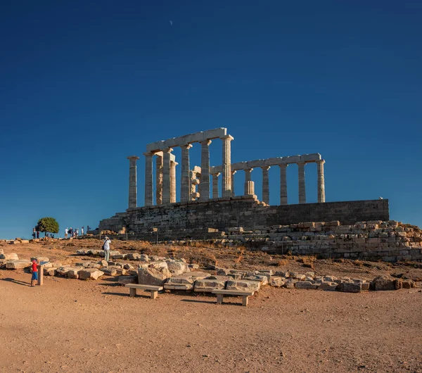 Yunanistan Cap Sounio Kentindeki Poseidon Tapınağı — Stok fotoğraf