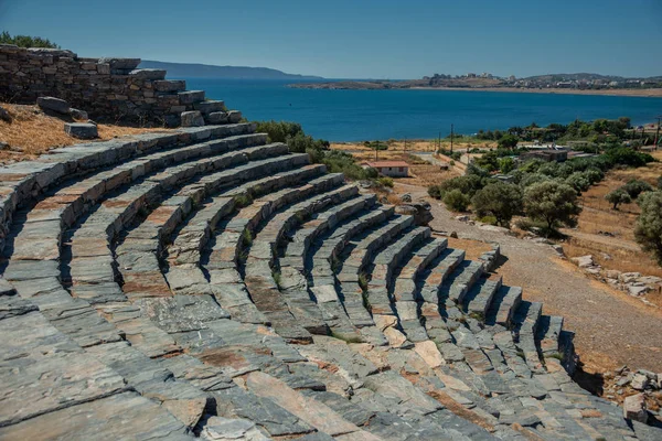 Antico Teatro Greco Thorikos Più Antico Conosciuto Datato Intorno 525480 — Foto Stock