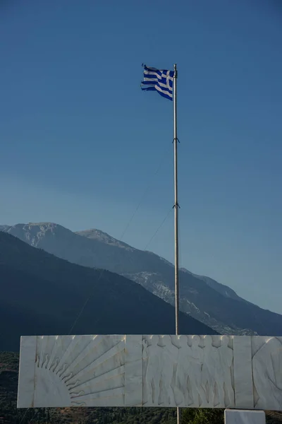 Distomo Massacre Memorial October 2012 Distomo Boeotia Memorial Built Honor — Stock Photo, Image