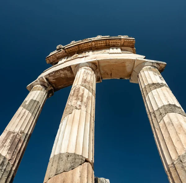 Athena Pronaia Templo Sítio Arqueológico Delphi Sede Oráculo Deus Apolo — Fotografia de Stock