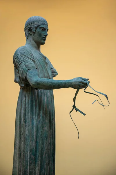 Statue Charioteer Située Musée Delphes Grèce — Photo