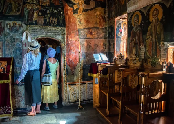 Impressions Agios Nikolaos Anapafsas Monastery Complex Meteora Monasteries Greece — 스톡 사진