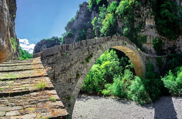 Ponte Noutsou Kokkori Come Noto Ponte Pietra Arco Singolo Trova — Foto Stock