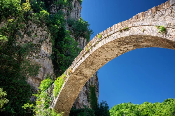 Ponte Noutsou Kokkori Come Noto Ponte Pietra Arco Singolo Trova — Foto Stock