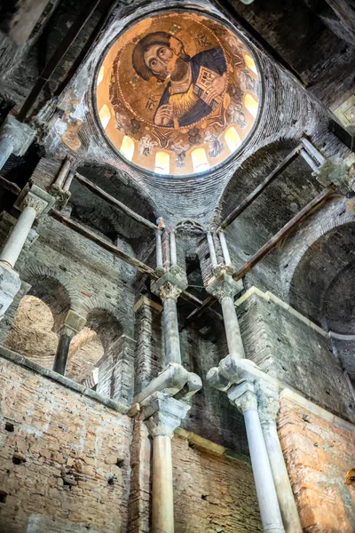 Vnitřní Pohled Byzantský Kostel Panagia Parigoritissa Století Arta Řecko — Stock fotografie