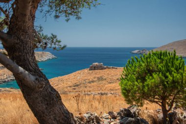 Yunanistan 'ın en güneyindeki Cape Matapan (Cape Tenaro) üzerinde şaşırtıcı bir manzara