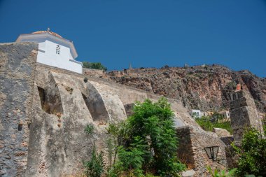 Yunanistan 'ın Moreloponnese kentindeki Picturesque Monemvasia' nın baskıları