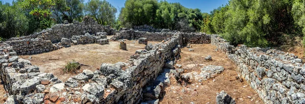Impressions of the Ancient town Butrint (Buthrotum) - touristic attraction in Albania. Summertime traveling. Amazing original old town with fantastic stone architecture.